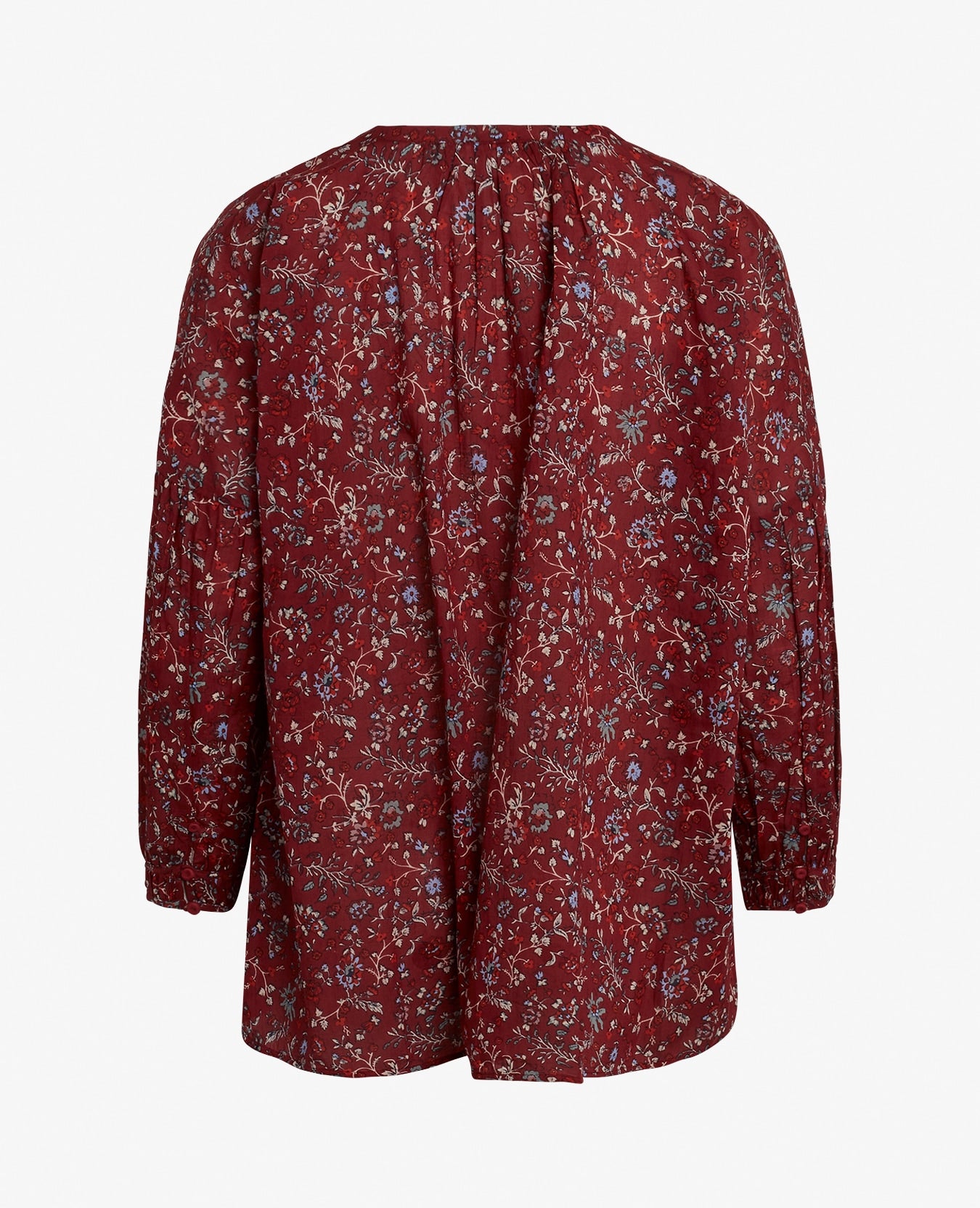 ANTIQUE BLOOM ORGANIC VOILE BLOUSE