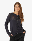 LOUISANN STRIKKET CARDIGAN MED HULMØNSTER