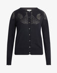 LOUISANN STRIKKET CARDIGAN MED HULMØNSTER