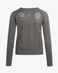 LOUISANN STRIKBLUSE MED HULMØNSTER