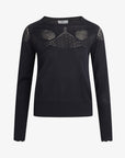 LOUISANN STRIKBLUSE MED HULMØNSTER