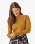 LOUISANN STRIKBLUSE MED HULMØNSTER
