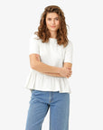 NOLANN PEPLUM T-SHIRT I ØKOLOGISK JERSEY