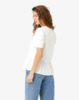 NOLANN PEPLUM T-SHIRT I ØKOLOGISK JERSEY