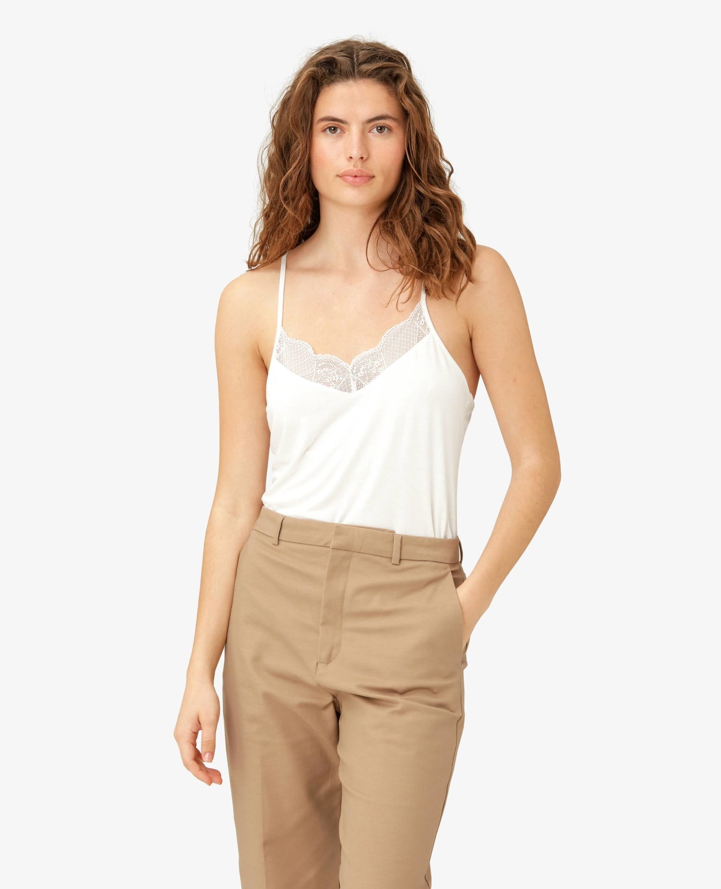 LAURANN JERSEY TOP MED BLONDER