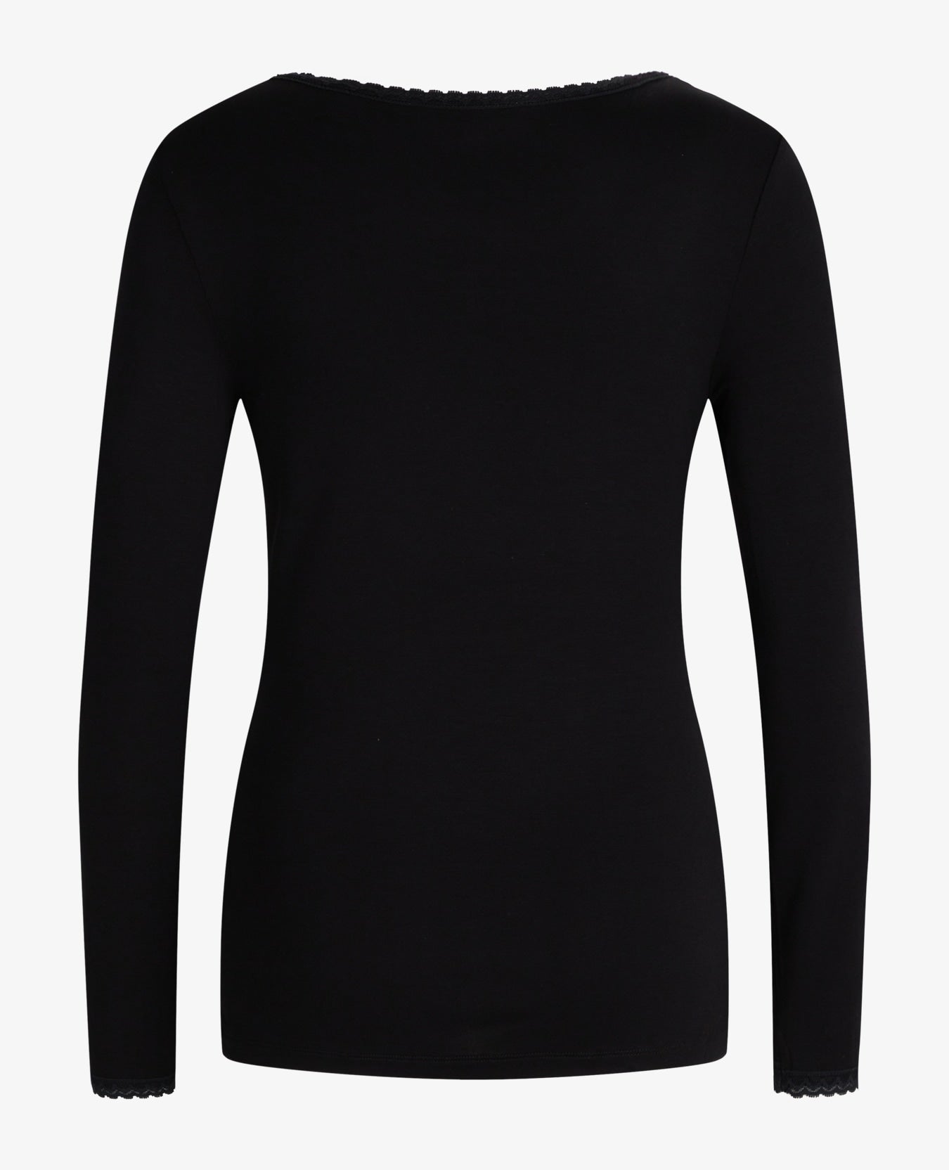 ALMANN BASIS BLUSE I JERSEY MED BLONDEKANT