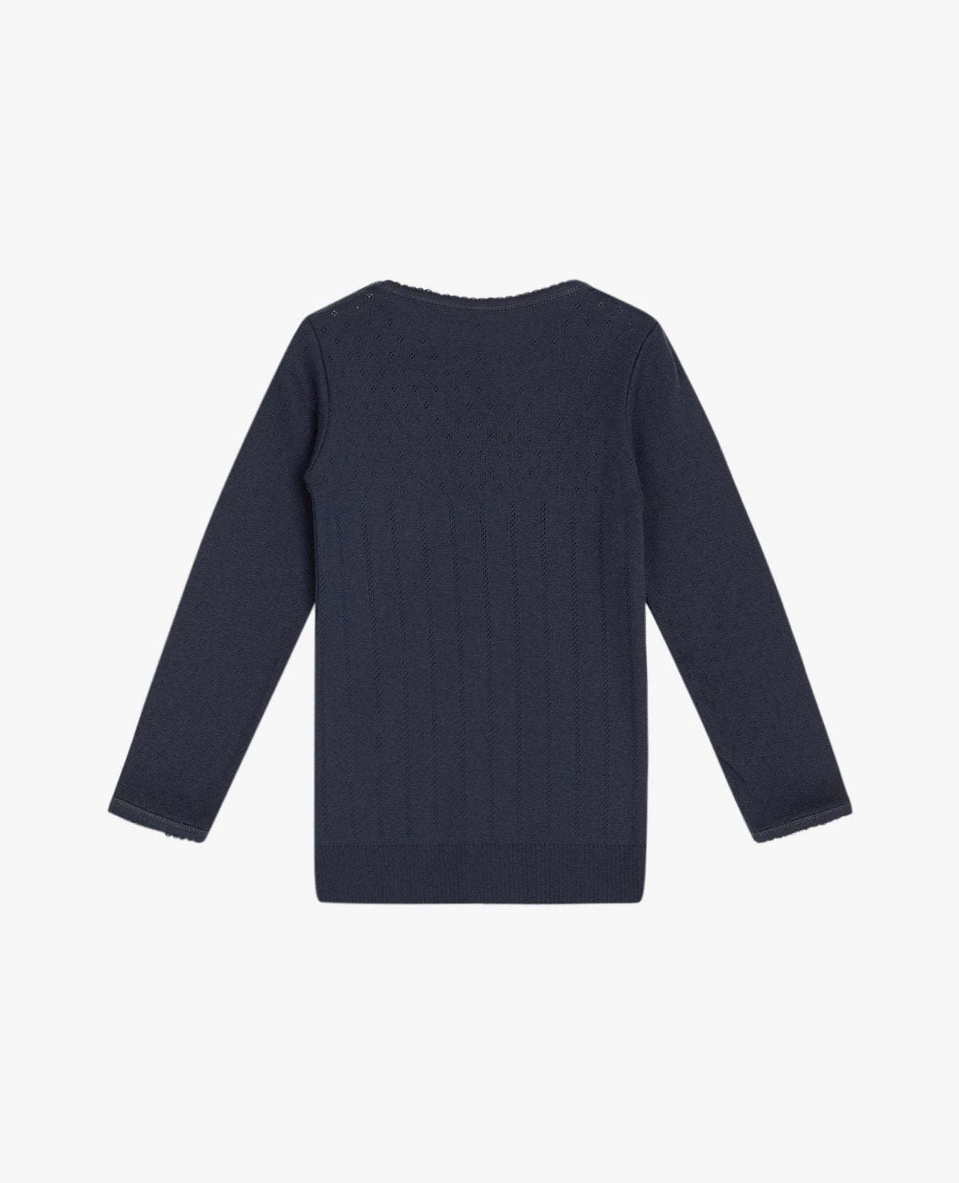 DORIA LANGÆRMET BABY T-SHIRT MED HULMØNSTER