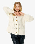 TONENN CARDIGAN I ALPAKA MIX