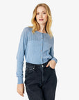 LOUISANN STRIKKET CARDIGAN MED HULMØNSTER