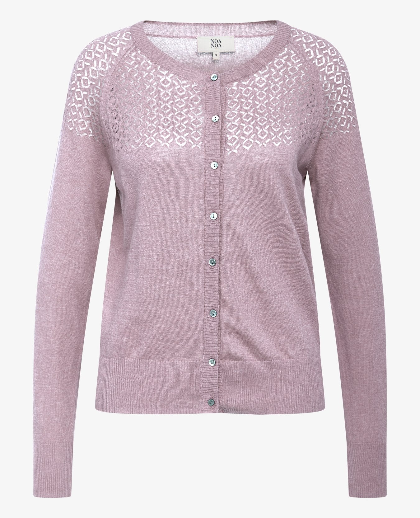 LOUISANN STRIKKET CARDIGAN MED HULMØNSTER