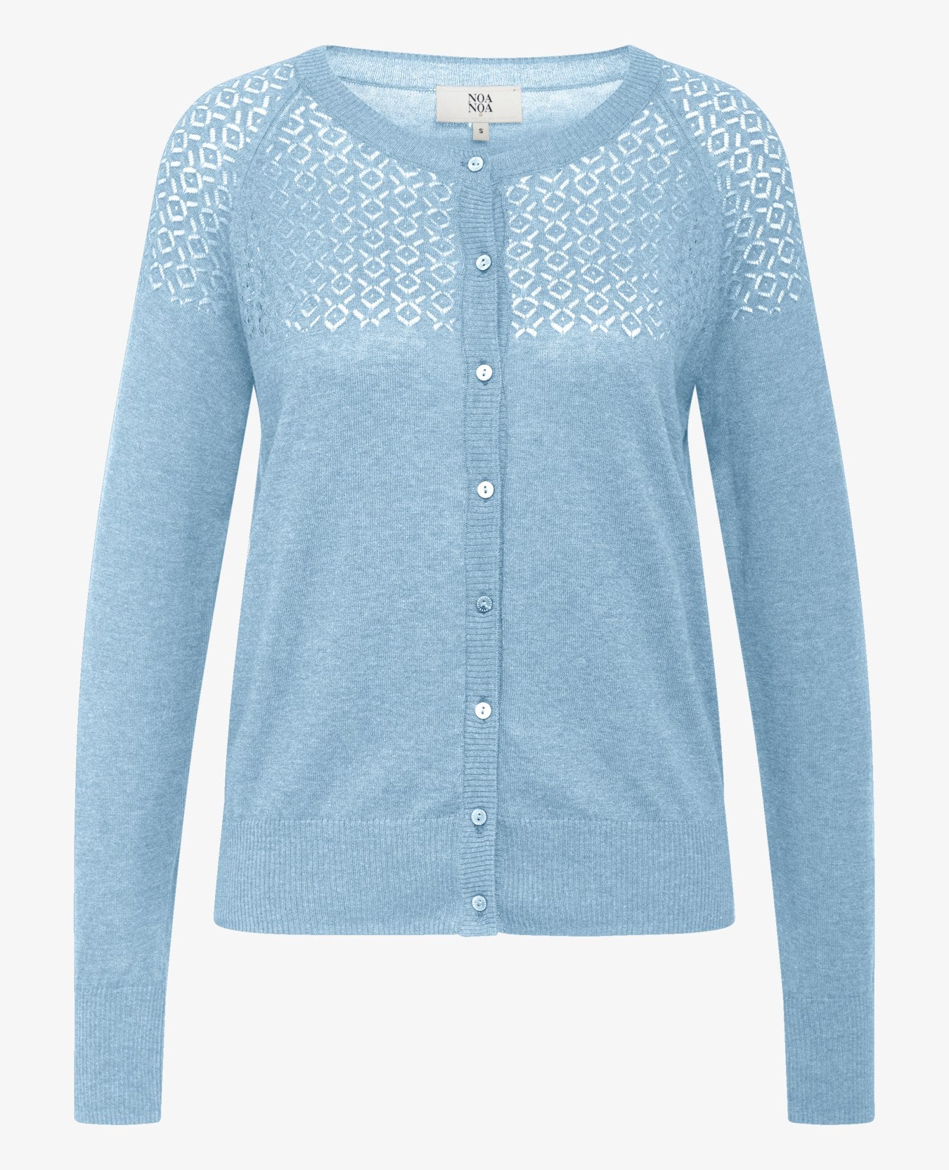 LOUISANN STRIKKET CARDIGAN MED HULMØNSTER