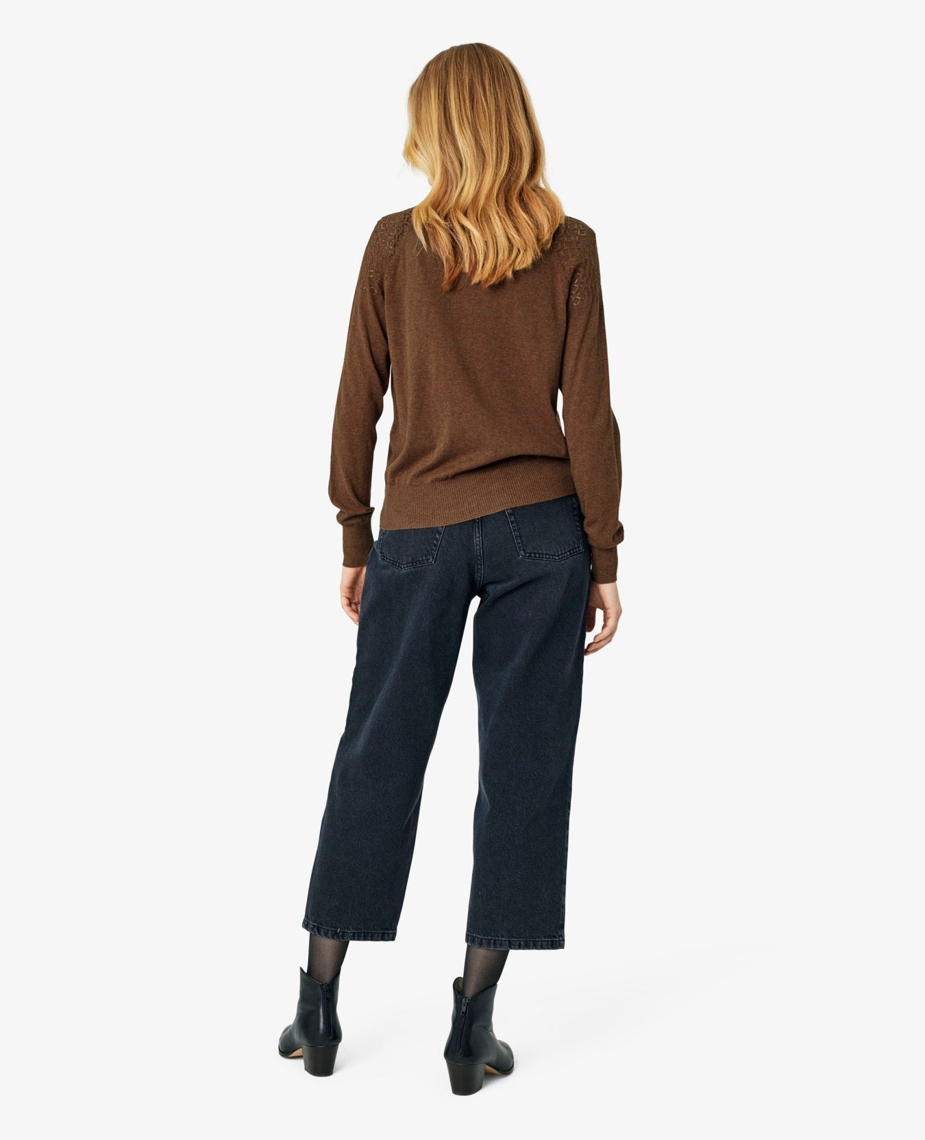 LOUISANN STRIKKET CARDIGAN MED HULMØNSTER