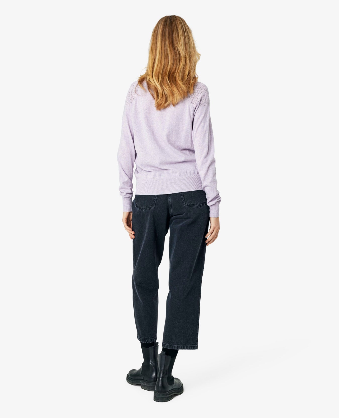 LOUISANN STRIKKET CARDIGAN MED HULMØNSTER