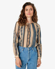 COLUMBINENN MØNSTRET BLUSE