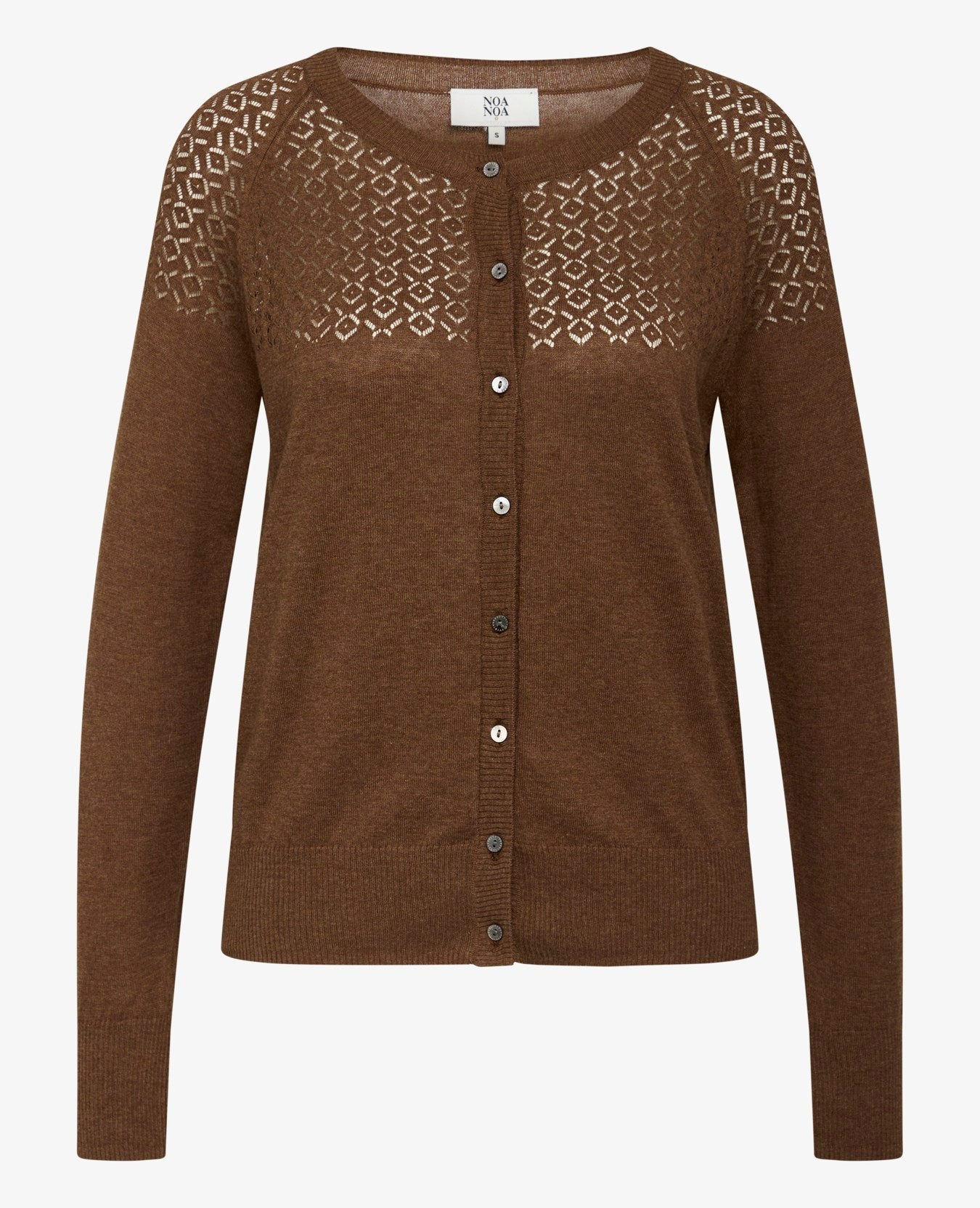 LOUISANN STRIKKET CARDIGAN MED HULMØNSTER
