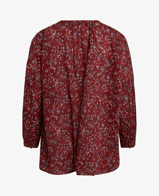 ANTIQUE BLOOM ORGANIC VOILE BLOUSE