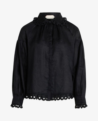 OTN ORGANIC LINEN DECO BLOUSE