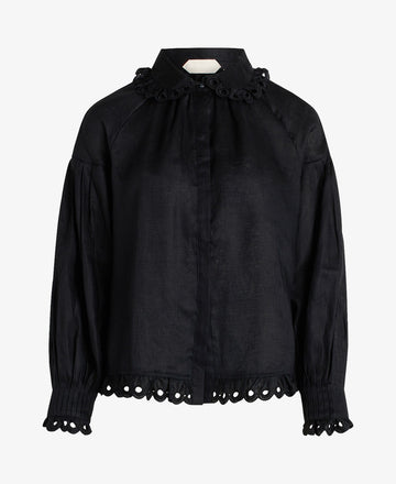OTN ORGANIC LINEN DECO BLOUSE
