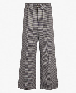 COTTON CHECK TROUSERS