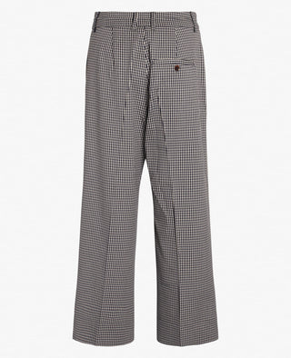 COTTON CHECK TROUSERS