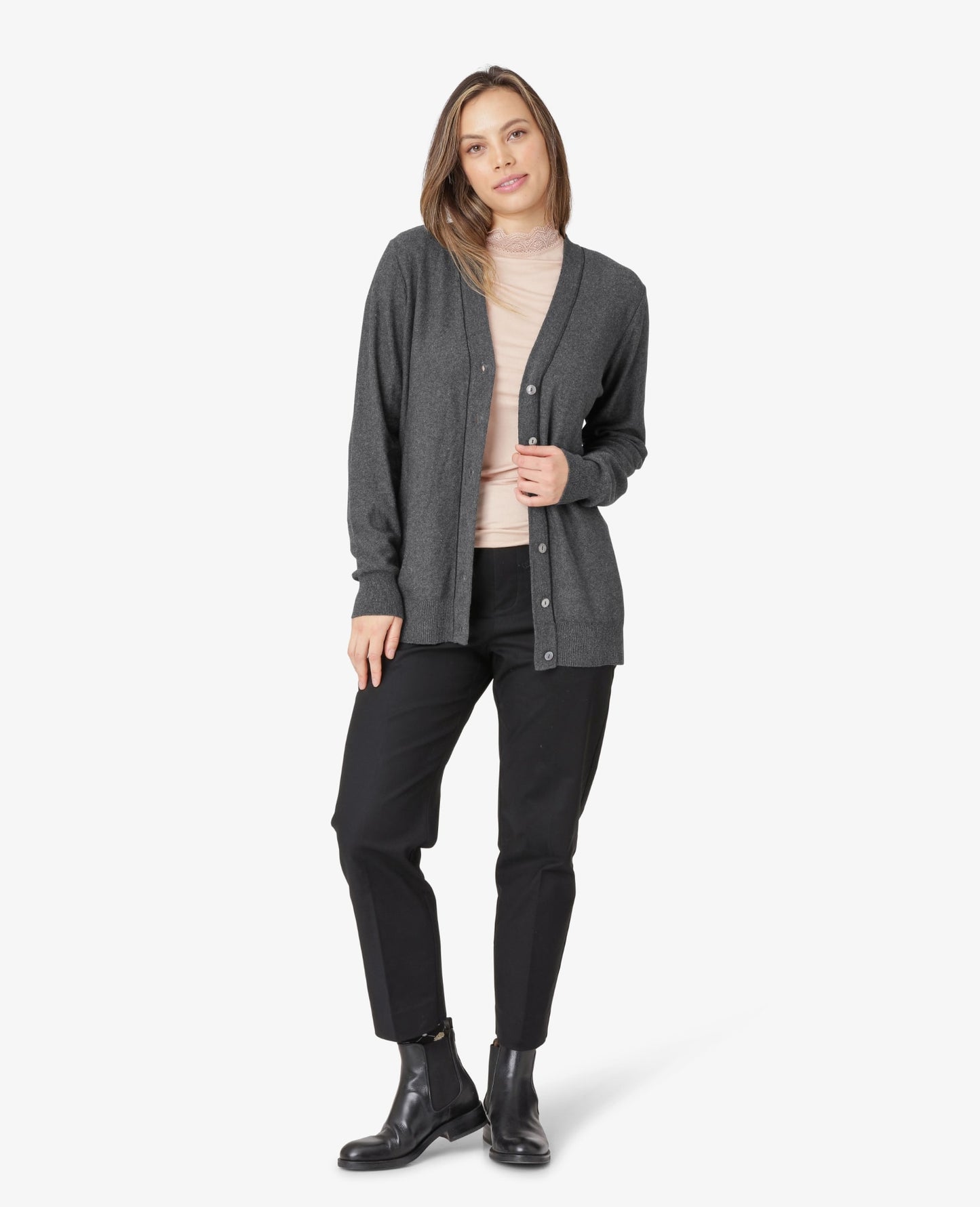 ESSENTIAL COTTON CASHMERE CARDIGAN