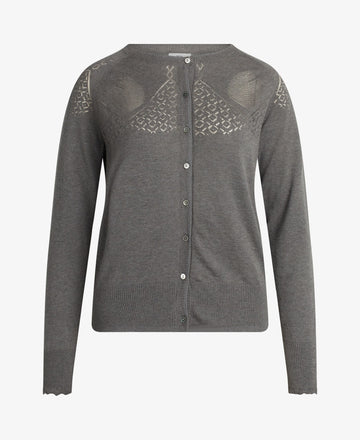 LOUISANN STRIKKET CARDIGAN MED HULMØNSTER