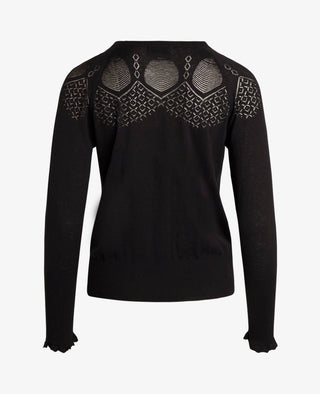 LOUISANN PULLOVER MED HULMØNSTER