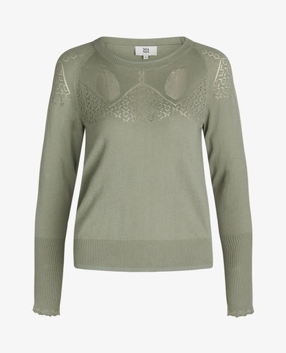 LOUISANN PULLOVER MED HULMØNSTER