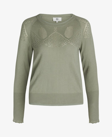 LOUISANN PULLOVER MED HULMØNSTER