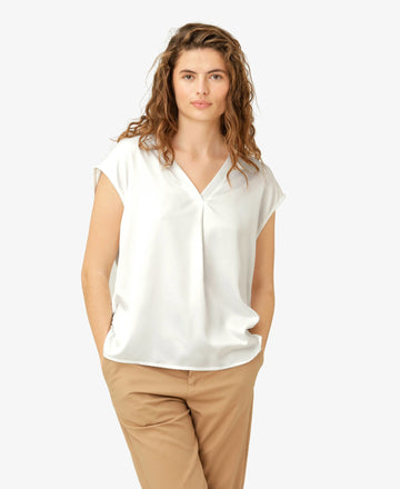 KATIENN BLUSE MED V-HALS