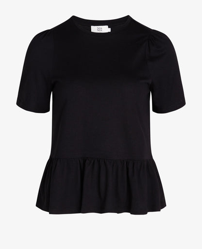 NOLANN PEPLUM T-SHIRT I ØKOLOGISK JERSEY