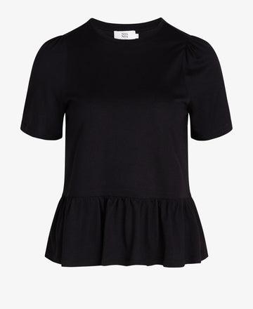 NOLANN PEPLUM T-SHIRT I ØKOLOGISK JERSEY