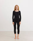 ALMANN BASIS BLUSE I JERSEY MED BLONDEKANT