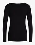 ALMANN BASIS BLUSE I JERSEY MED BLONDEKANT