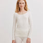 ALMANN BASIS BLUSE I JERSEY MED BLONDEKANT