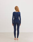 ALMANN BASIS BLUSE I JERSEY MED BLONDEKANT