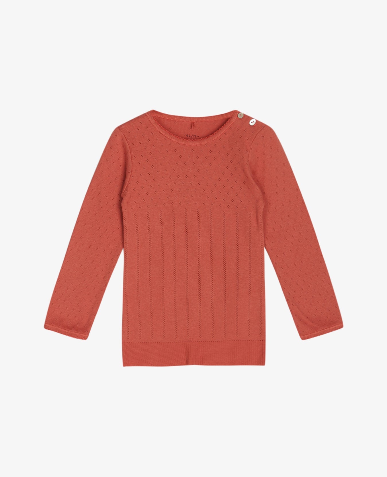 DORIA LANGÆRMET BABY T-SHIRT MED HULMØNSTER