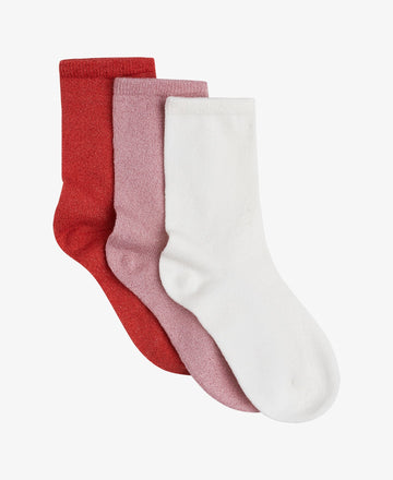 MINI 3-PACK GLITTER ANKLE SOCK