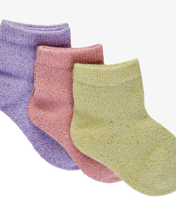 BABY 3-PACK ANKLE SOCK GLITTER