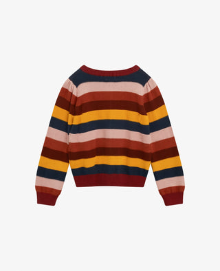 MINI ORG. COTTON STRIPE 9GG CARDIGAN
