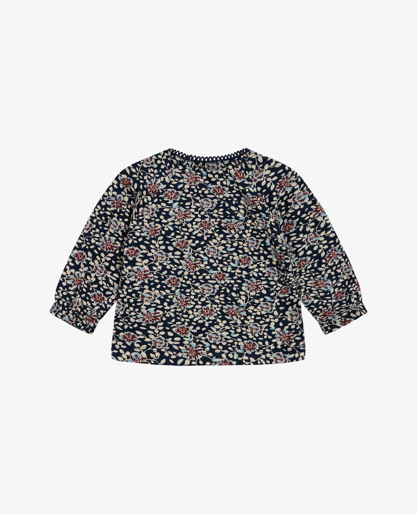 BABY BLUE FLOWER ORG. JERSEY T-SHIRT