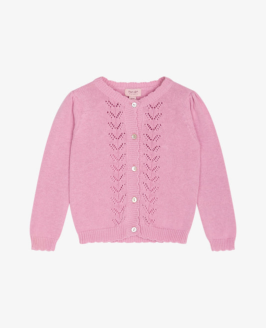 MELISNNM BABY CARDIGAN MED HULMØNSTER