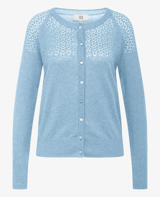LOUISANN STRIKKET CARDIGAN MED HULMØNSTER